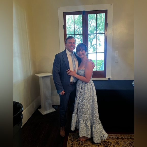 Elegant Blue bridesmaid Dress - Picture 5 of 5